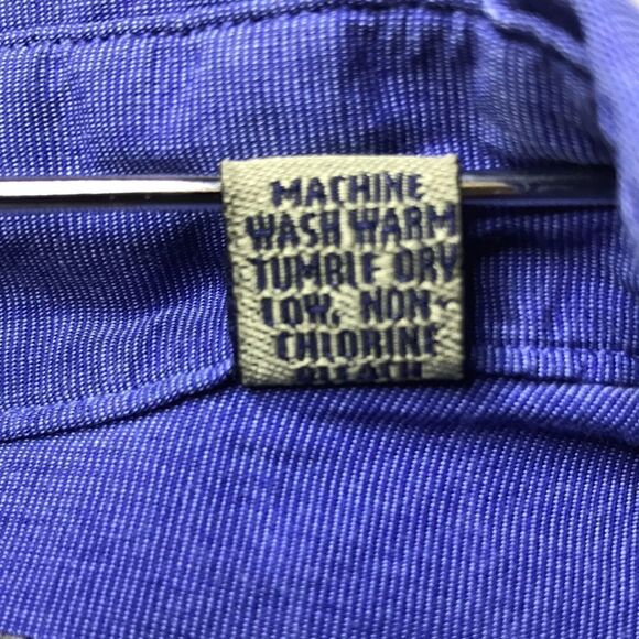 Thomas Bros by Hagale NOTRE DAME Embroidered Logo Blue Button Down Shirt Large - Picture 6 of 6